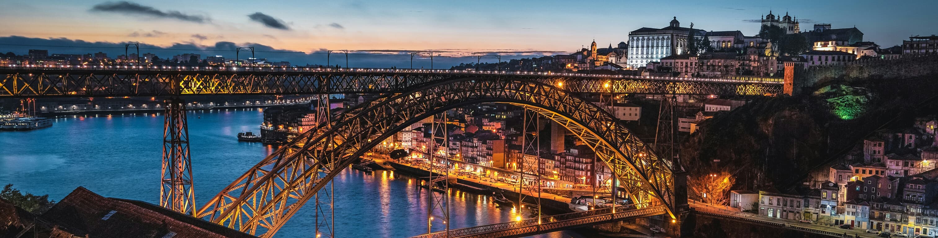 Porto bridge at sunset